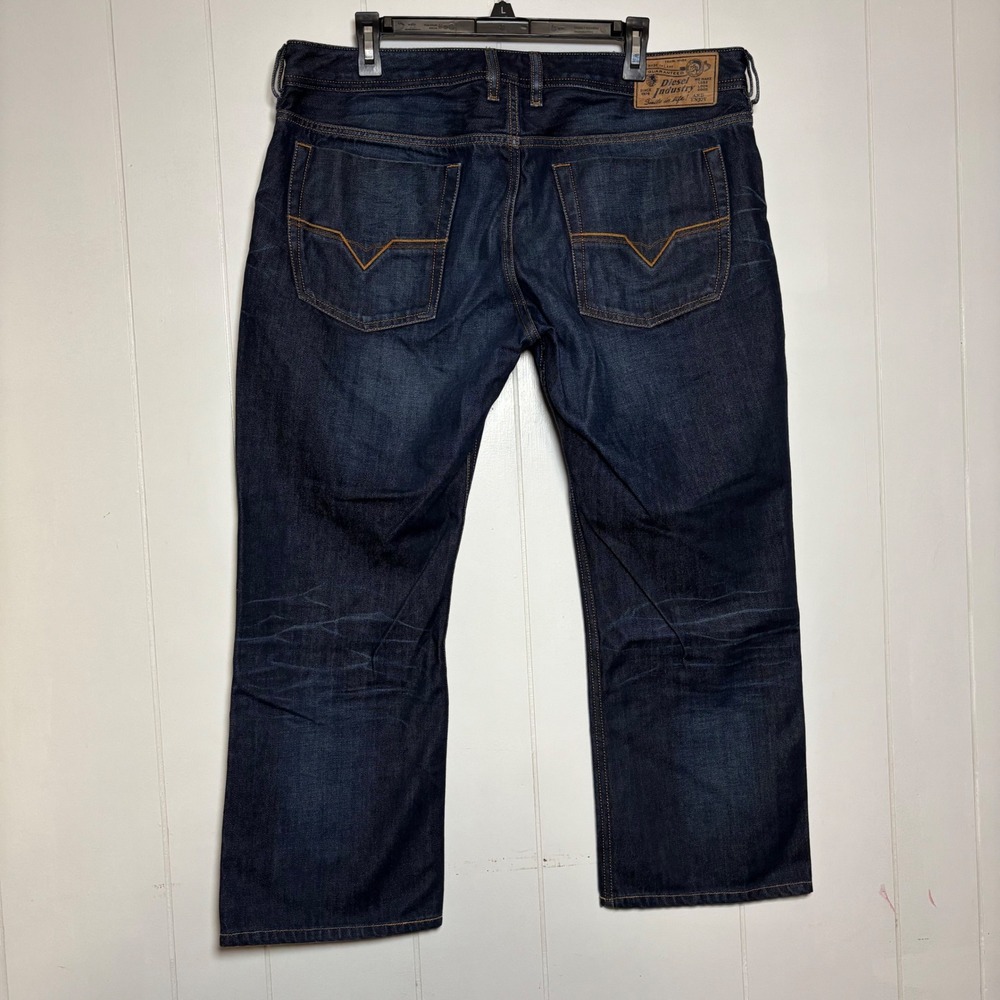 Diesel Y2K Zatiny Bootcut Jeans 38 x 26 in Dark Wash Button Fly Denim Grunge - Picture 3 of 16